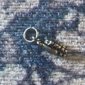 Silver tone tiny Grenade